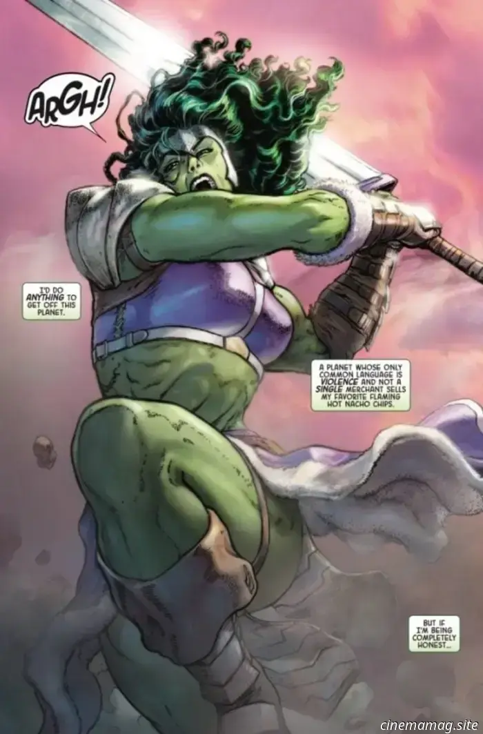 Marvel Comics выпускает Planet She-Hulk №1 в среду, и вы можете заглянуть в официальное превью ниже…

САКААР, ВЕЧЕРИНКА ДЛЯ ОДНОГО! ШЕ-ХАЛК вернулась, и она… застряла на Сакааре?? Являясь ответвлением от хита Джонатана Хикмена — космической эпопеи IMPERIAL, Дженнифер Уолтерс пообещала своему кузену, Халку, присмотреть за планетой Сакаар и её жителями на несколько дней. Но прошло больше, чем несколько дней, и теперь Ше-Халк отвечает за поддержание мира на планете, охваченной войной! Но Дженнифер — ОЧЕНЬ другой Халк, чем тот, который когда-то сокрушил Сакаар до покорности… справится ли она с этой задачей?

Planet She-Hulk №1 поступит в продажу 5 ноября по цене $4.99.
Об Эми Крансвик. Эми Крансвик более десяти лет является частью редакционной и управленческой команды Flickering Myth. У неё есть опыт в издательском деле и в вычитке текстов, и с 2023 года она занимает должность главного редактора FlickeringMyth.com.