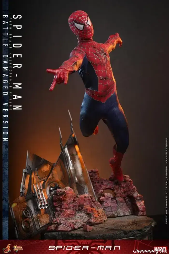Человек-паук Тоби Магуайра получил вариант с боевыми повреждениями для новой фигурки Hot Toys в масштабе 1/6.