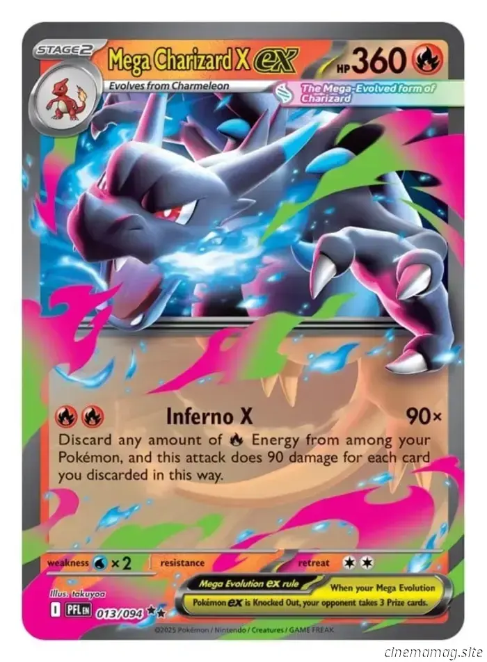 The Mega Evolution – Phantasmal Flames expansion is now available for the Pokémon Trading Card Game.