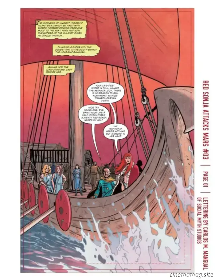 Dai un primo sguardo a Red Sonja Attacks Mars #3 con anteprima sneak peek