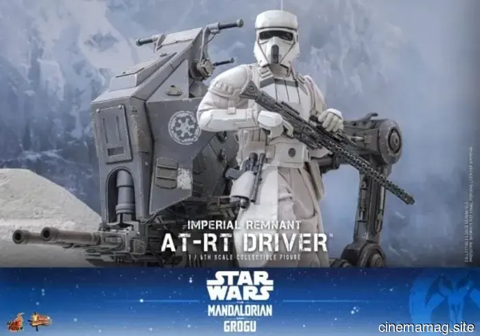 Hot Toys has revealed a sixth scale vehicle and figure set featuring the Imperial Remnant AT-RT and Driver from Star Wars: The Mandalorian, along with Grogu.