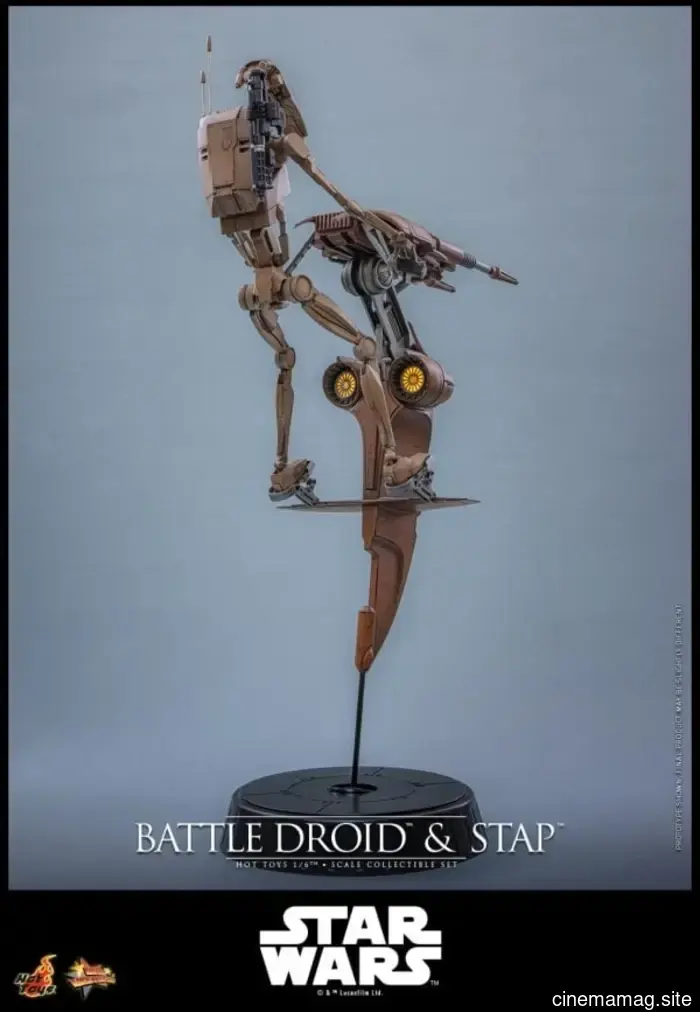 Hot Toys has unveiled the Battle Droid and STAP sixth scale set from Star Wars: Episode I – The Phantom Menace.