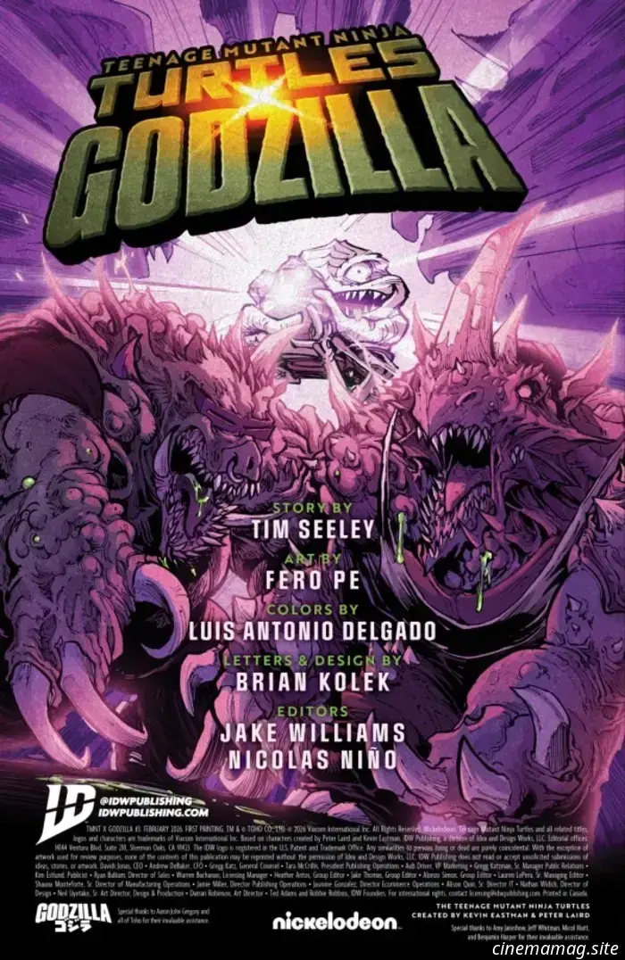 Comic Book Sneak Peek – Teenage Mutant Ninja Turtles x Godzilla #3