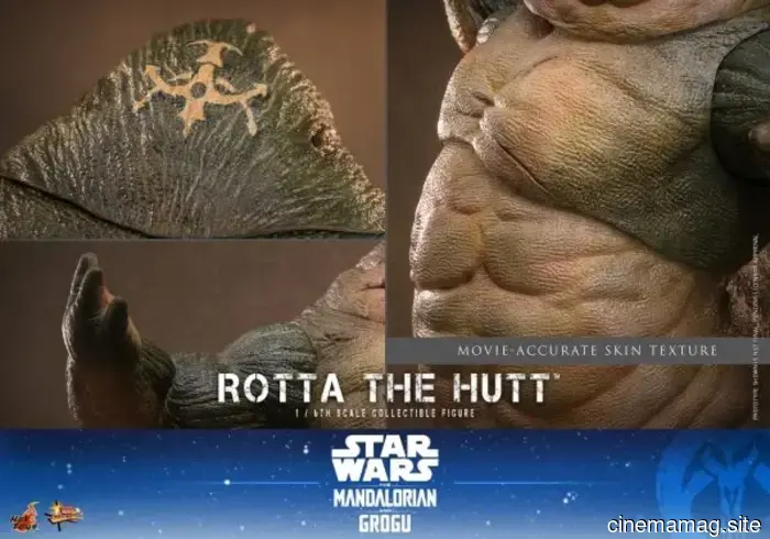 Hot Toys has revealed a sixth scale figure of Star Wars: The Mandalorian featuring Grogu and Rotta the Hutt.
