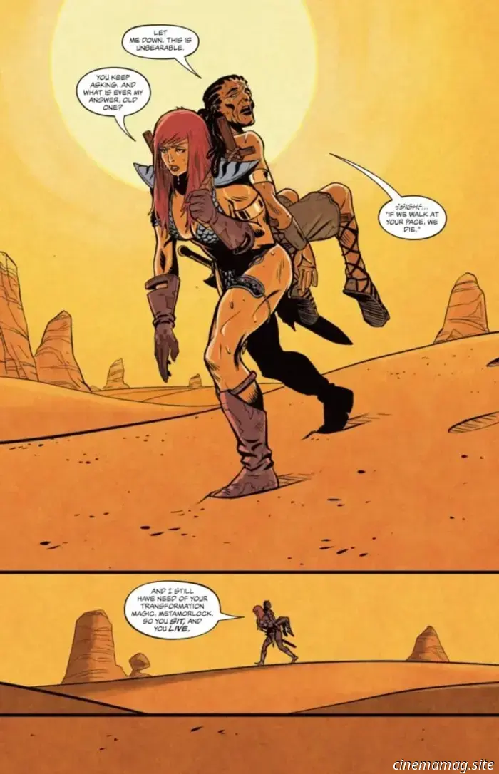 Take an exclusive first look at Red Sonja Attacks Mars #2.