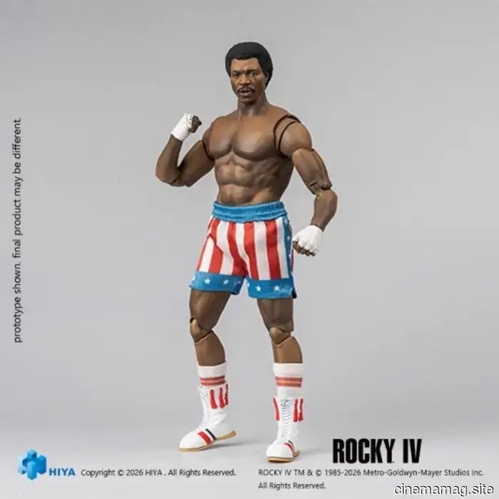 Apollo Creed regresa al ring con la figura de acción Exquisite Super Series de Rocky IV de Hiya Toys.