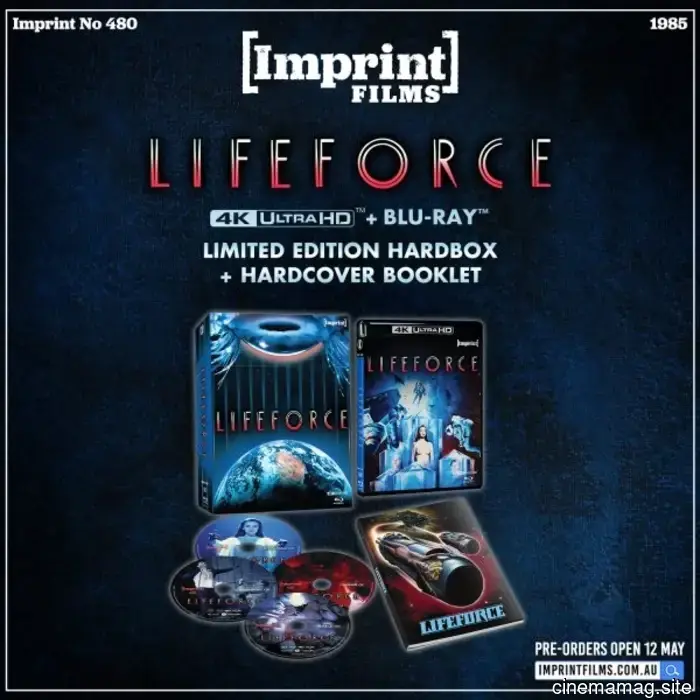 Annunciata l'uscita in edizione limitata della Hardbox in 4K Ultra HD di Lifeforce da parte di Imprint Films