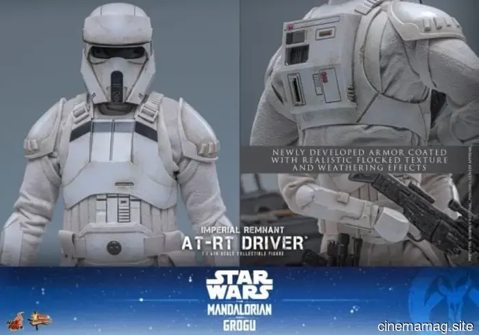 Hot Toys has revealed a sixth scale vehicle and figure set featuring the Imperial Remnant AT-RT and Driver from Star Wars: The Mandalorian, along with Grogu.