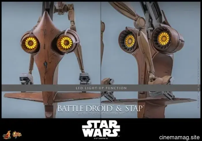 Hot Toys has unveiled the Battle Droid and STAP sixth scale set from Star Wars: Episode I – The Phantom Menace.