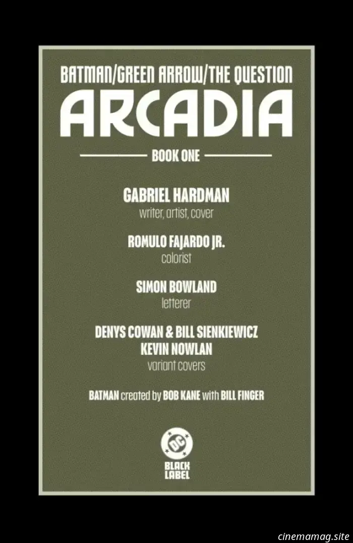Превью комикса — Бэтмен/Зелёная Стрела/Вопрос: Аркадия №1