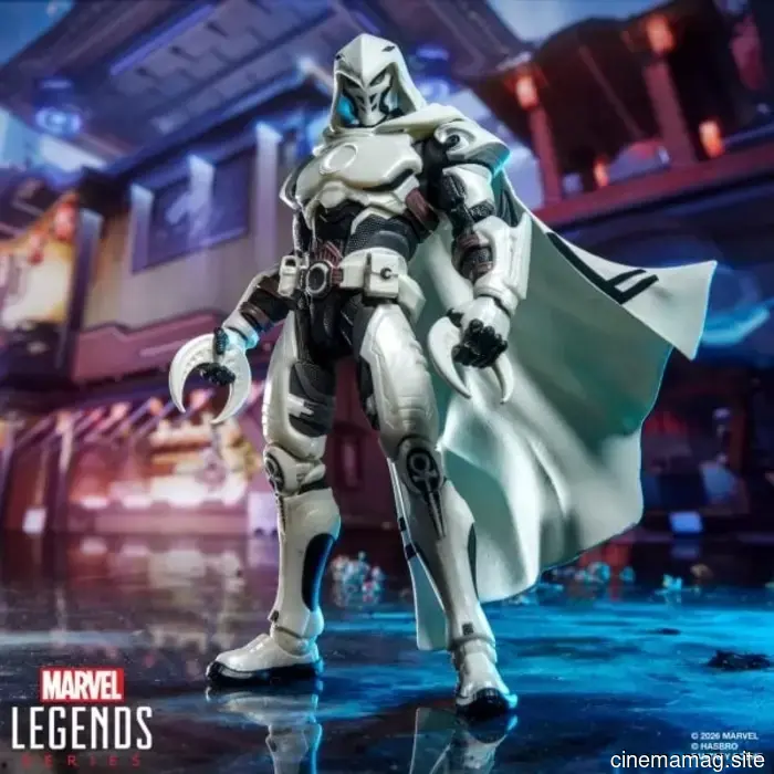 Hasbro brings the Marvel Legends Series to life with Moon Knight, Jeff the Land Shark, Venom, Spider-Man, and Luna Snow from Marvel Rivals.