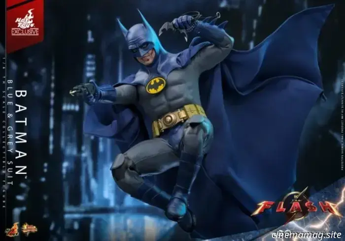 Michael Keaton's Batman will wear the Blue & Grey Batsuit from The Flash in a new Hot Toys figure.