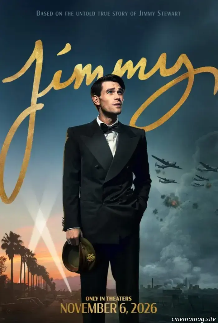 KJ Apa portrays James Stewart in the trailer for the biopic Jimmy.