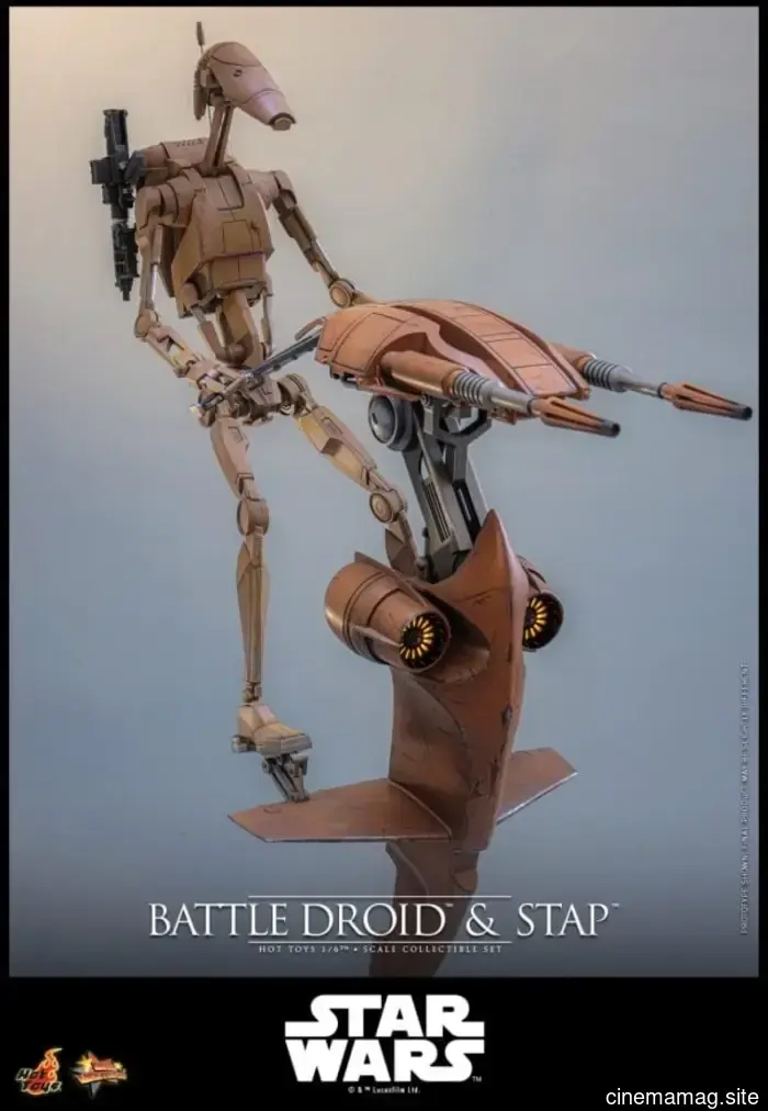 Hot Toys has unveiled the Battle Droid and STAP sixth scale set from Star Wars: Episode I – The Phantom Menace.