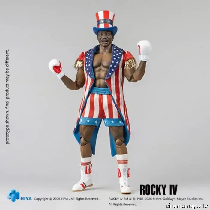 Apollo Creed regresa al ring con la figura de acción Exquisite Super Series de Rocky IV de Hiya Toys.