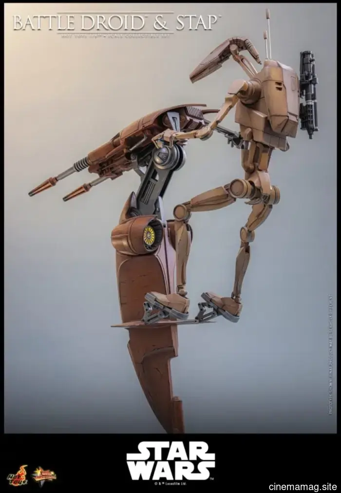 Hot Toys has unveiled the Battle Droid and STAP sixth scale set from Star Wars: Episode I – The Phantom Menace.