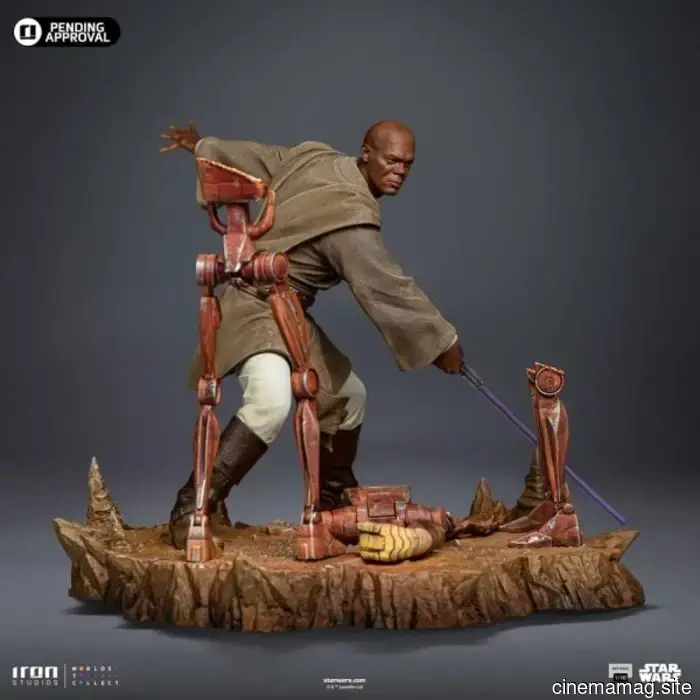 Star Wars: Episodio II – El ataque de los clones Estatua de escala de arte de Mace Windu revelada por Iron Studios