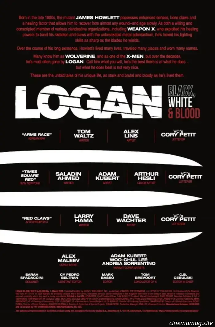 Anteprima del fumetto – Logan: Black, White & Blood #1