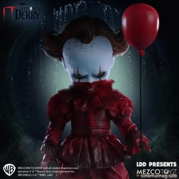 Pennywise is now part of the Living Dead Dolls collection with Mezco Toyz's IT: Welcome to Derry figure.