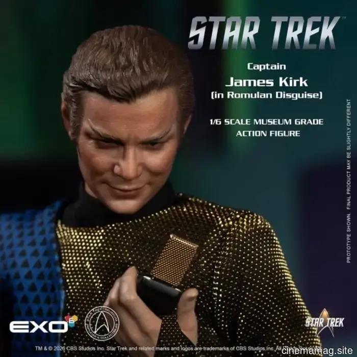 EXO-6 has revealed a sixth scale figure of James T. Kirk in a Romulan disguise from Star Trek.