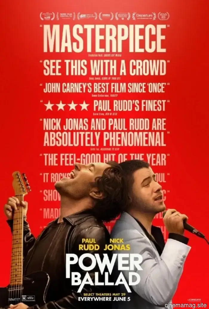 New trailer released for John Carney's Power Ballad featuring Paul Rudd and Nick Jonas.