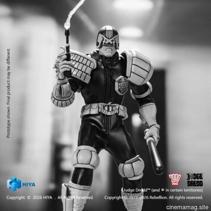 Hiya Toys reveals the Judge Dredd (Black & White) Exquisite Super Series action figure.