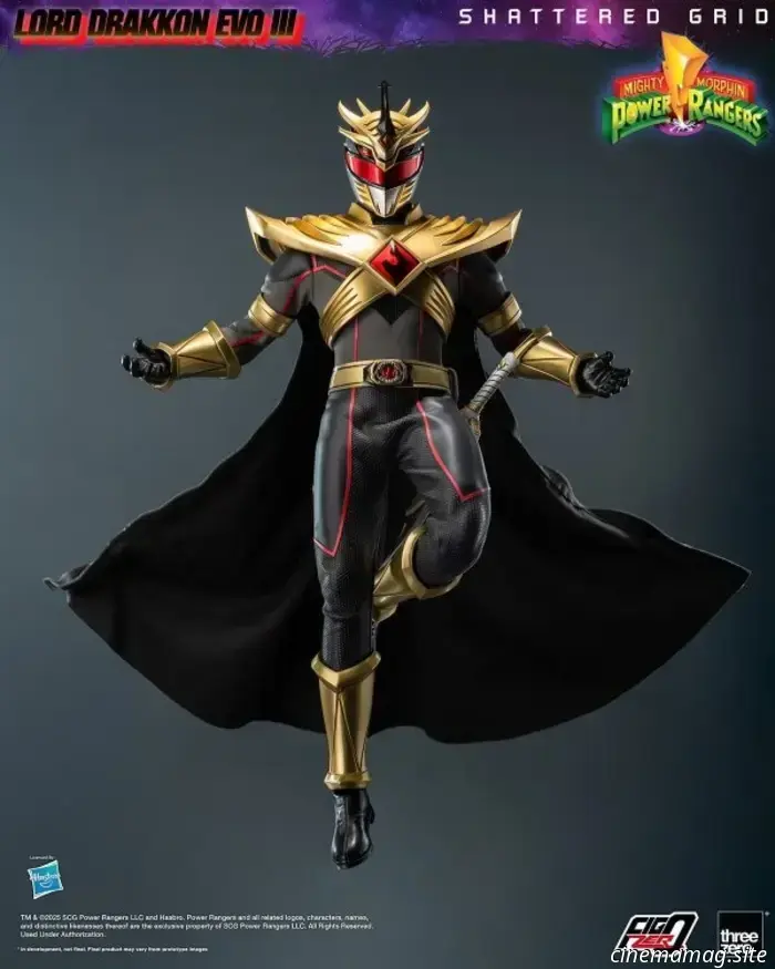 Threezero has revealed the sixth scale figure of Lord Drakkon from Mighty Morphin Power Rangers: Shattered Grid.