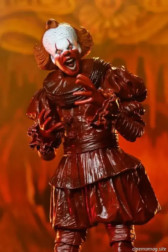 NECA unveils the Ultimate Blood Pennywise figure from IT: Welcome to Derry.