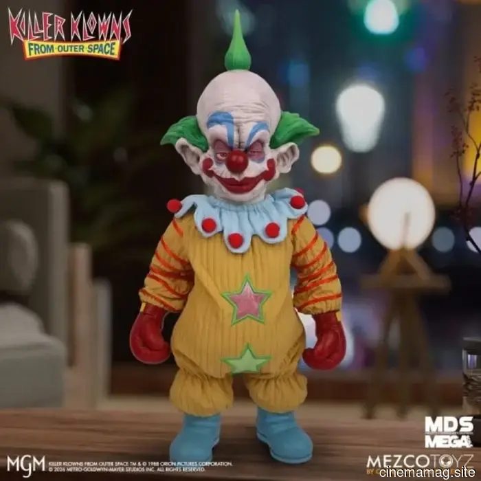 Shorty si unisce alla collezione di peluche Killer Klowns from Outer Space di Mezco Toyz