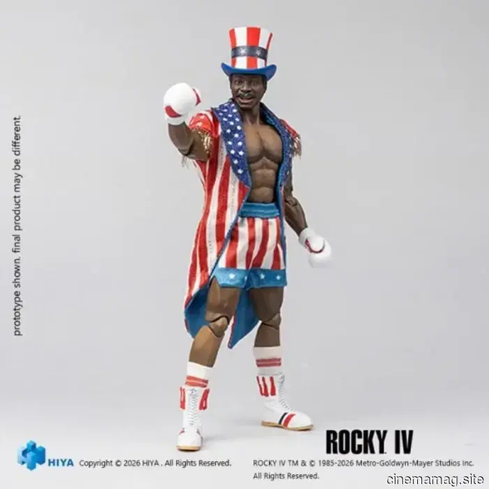 Apollo Creed regresa al ring con la figura de acción Exquisite Super Series de Rocky IV de Hiya Toys.