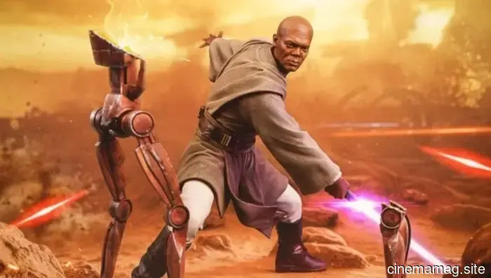 Star Wars: Episodio II – El ataque de los clones Estatua de escala de arte de Mace Windu revelada por Iron Studios