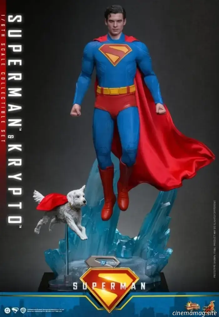 Hot Toys has officially revealed the sixth scale figures of Superman and Krypto, showcasing David Corenswet's portrayal of the Man of Steel.