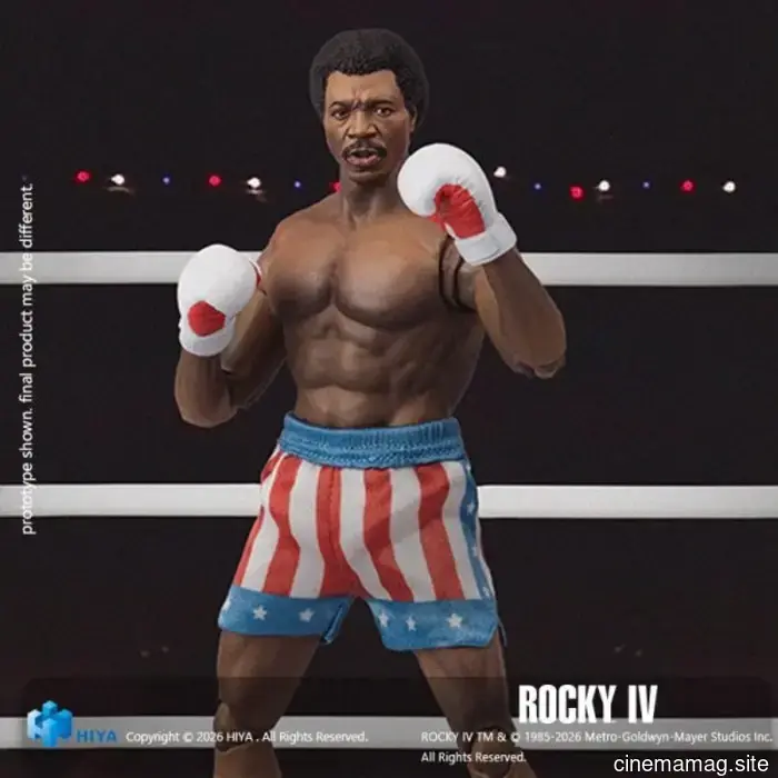 Apollo Creed regresa al ring con la figura de acción Exquisite Super Series de Rocky IV de Hiya Toys.