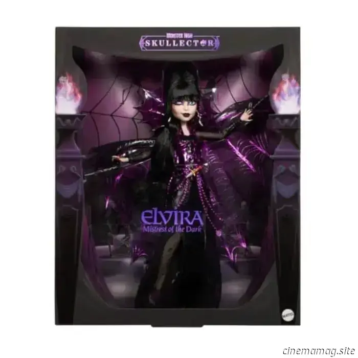 Elvira, Mistress of the Dark, makes her way to Comic-Con with an exclusive Monster High Skullector doll.