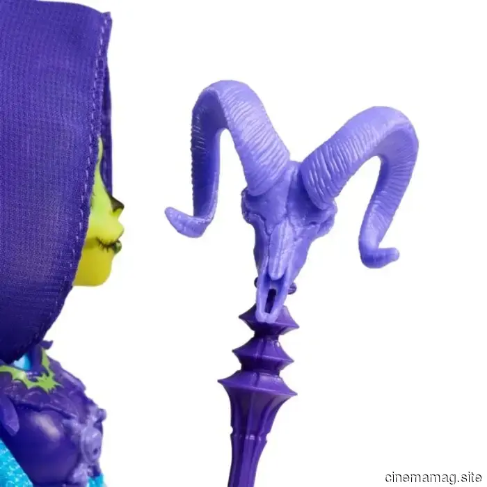 Skeletor receives the Monster High Skullector makeover in a Masters of the Universe crossover doll.