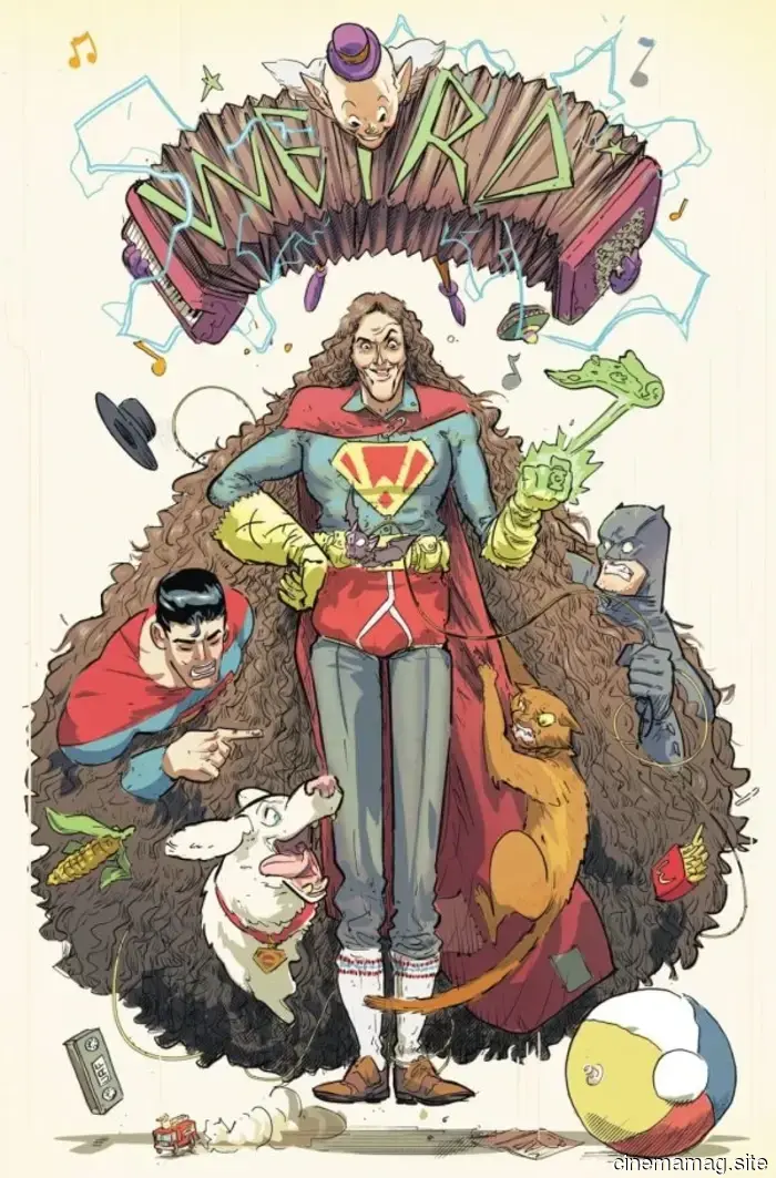Weird Al collaborates with Batman and Superman for the World's Weirdest one-shot comic from DC Comics.