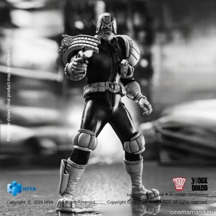 Hiya Toys reveals the Judge Dredd (Black & White) Exquisite Super Series action figure.