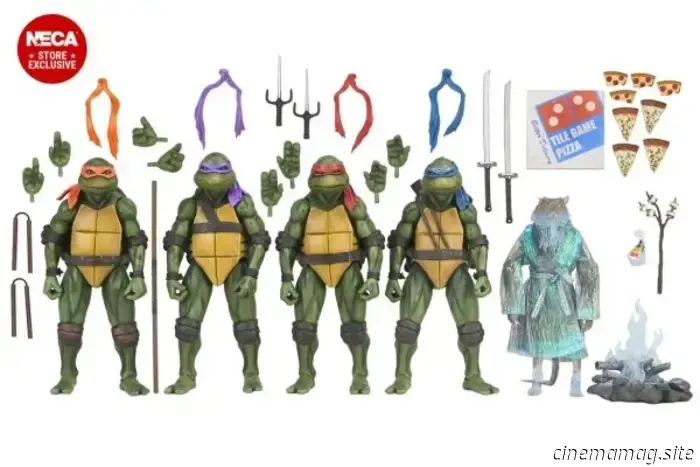 NECA reveals a 5-pack of action figures celebrating the 35th anniversary of the Teenage Mutant Ninja Turtles movie.