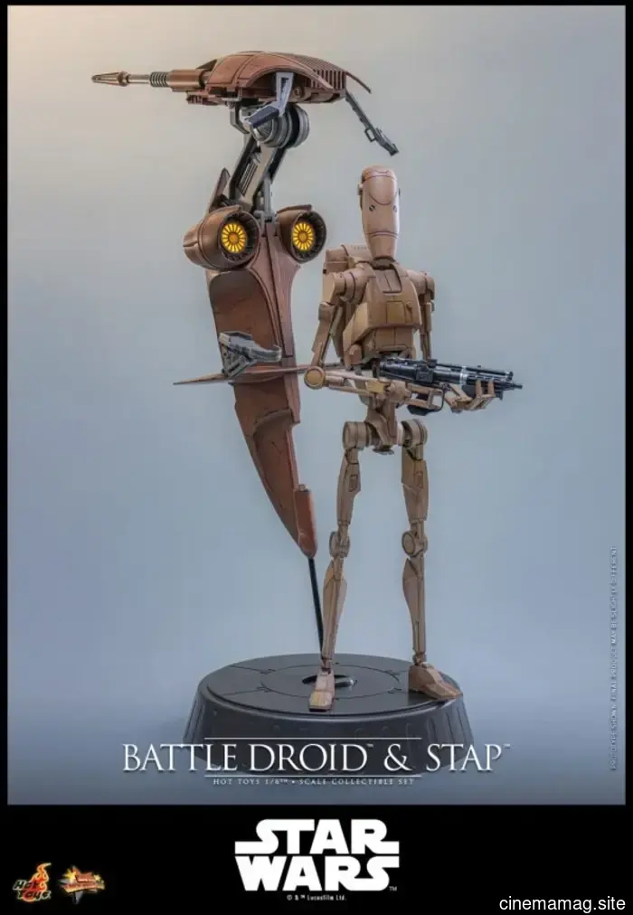 Hot Toys has unveiled the Battle Droid and STAP sixth scale set from Star Wars: Episode I – The Phantom Menace.