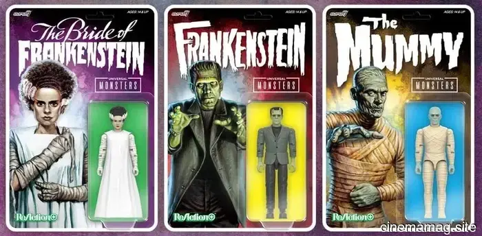 Frankenstein, La Sposa di Frankenstein e La Mummia si uniscono alla linea di figure ReAction+ dei Mostri Universali di Super7.