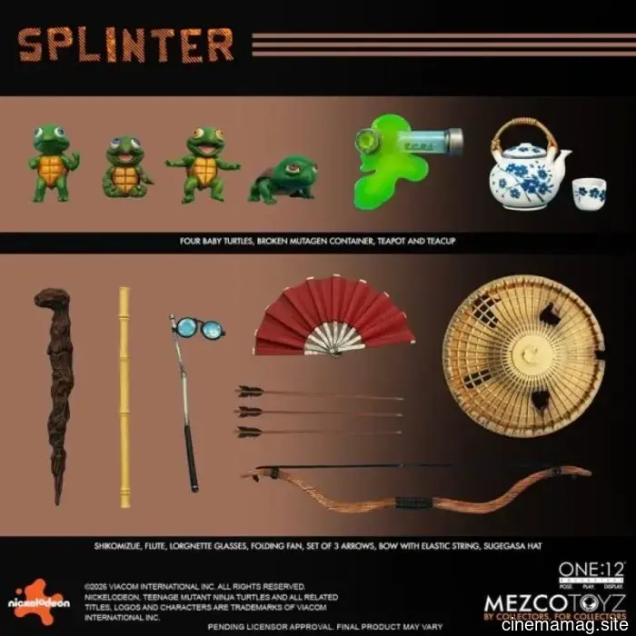 Teenage Mutant Ninja Turtles One:12 Collective figura d'azione Splinter svelata da Mezco Toyz