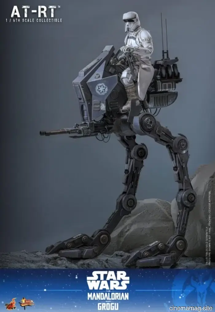 Hot Toys has revealed a sixth scale vehicle and figure set featuring the Imperial Remnant AT-RT and Driver from Star Wars: The Mandalorian, along with Grogu.