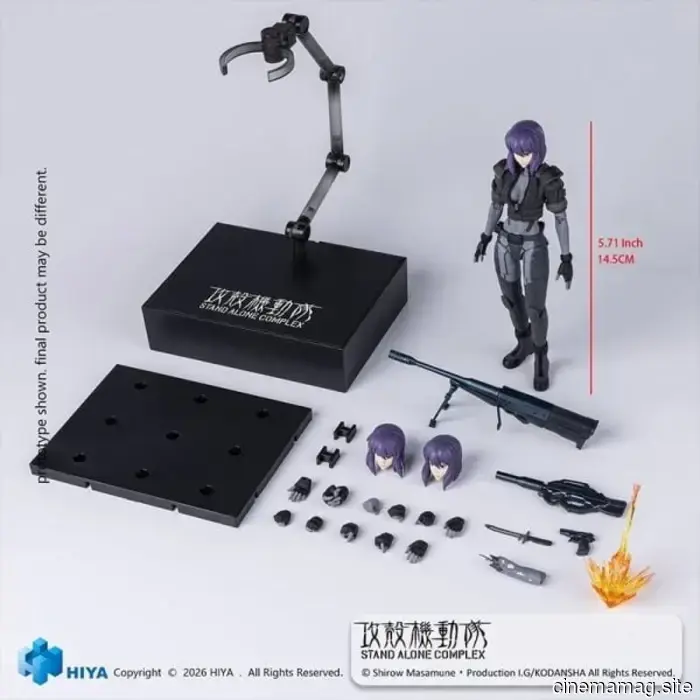 Hiya Toys presenta la figura de acción Motoko Kusanagi Ghost in the Shell: Stand Alone Complex de la Exquisite Super Series.