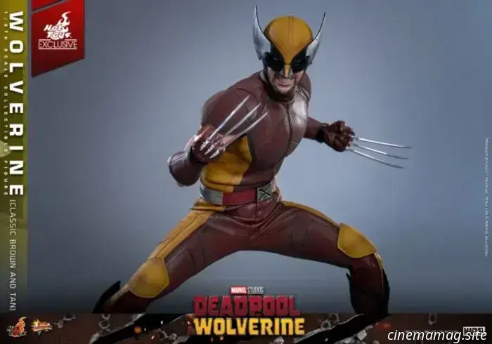 The classic brown and tan Wolverine joins Hot Toys' collection of sixth scale figures featuring Deadpool and Wolverine.