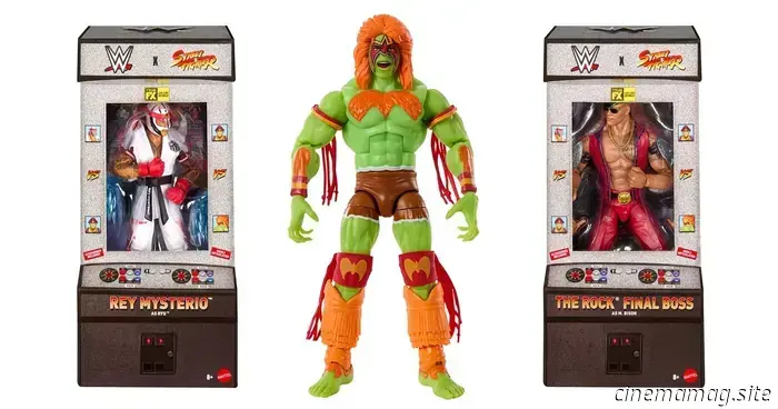 Le action figure mash-up WWE x Street Fighter mostrano The Rock come M. Bison, Ultimate Warrior come Blanka e Rey Mysterio come Ryu
