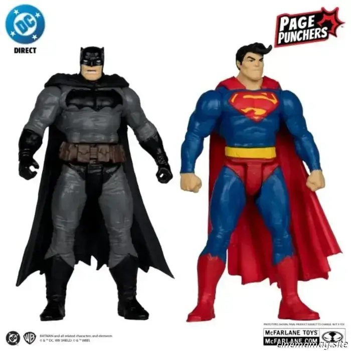 McFarlane Toys представляет серию Page Punchers с Суперменом, Джокером и Бэтменом: «Темный рыцарь возвращается».