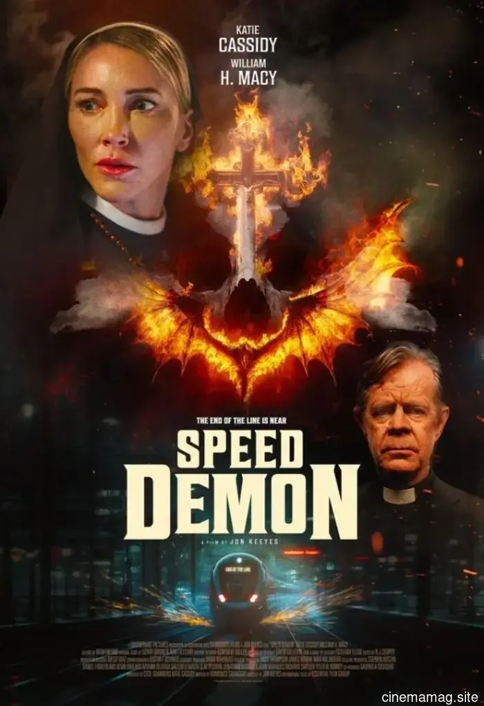 Trailer for the horror film "Speed Demon," featuring Katie Cassidy and William H. Macy, revolves around an exorcism on a train.