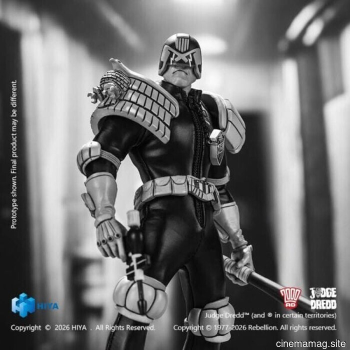 Hiya Toys reveals the Judge Dredd (Black & White) Exquisite Super Series action figure.