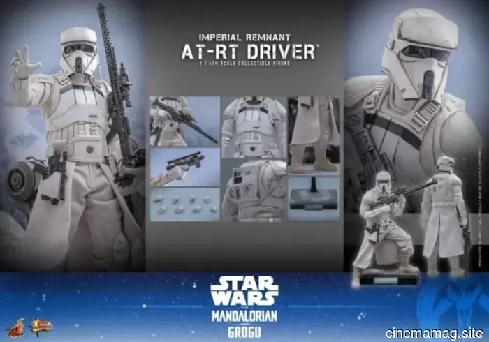 Hot Toys has revealed a sixth scale vehicle and figure set featuring the Imperial Remnant AT-RT and Driver from Star Wars: The Mandalorian, along with Grogu.
