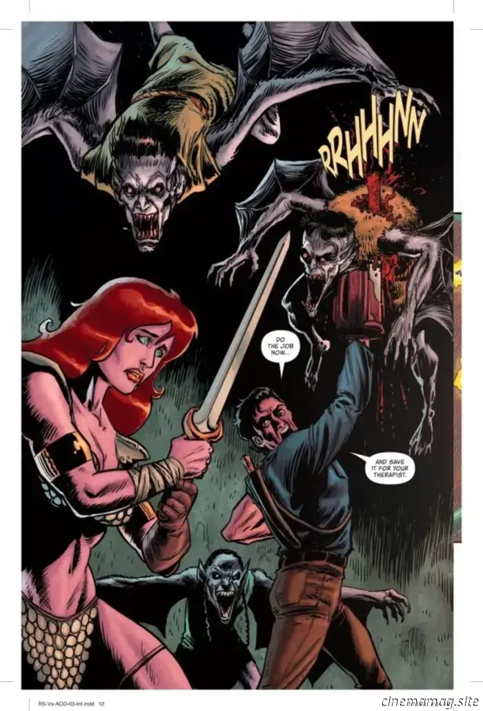 Take a first look at Red Sonja vs. The Army of Darkness #3 with an early sneak peek preview.